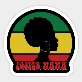 African American Foster Mama Black History Month Sticker